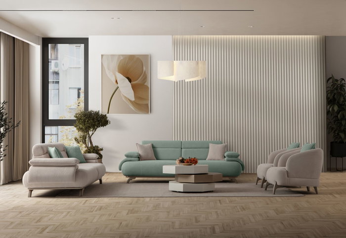 Atelier Del Sofa Bonjo Silver - Sea Green